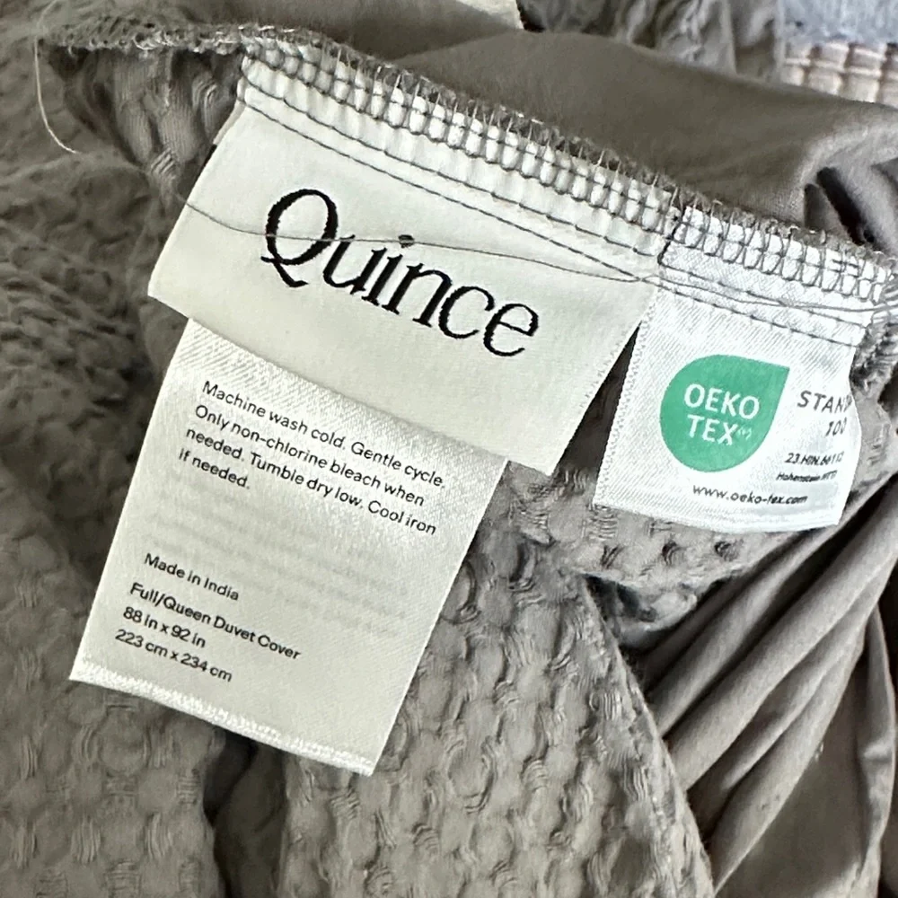 Quince Organic Luxe Honeycomb Duvet Cover